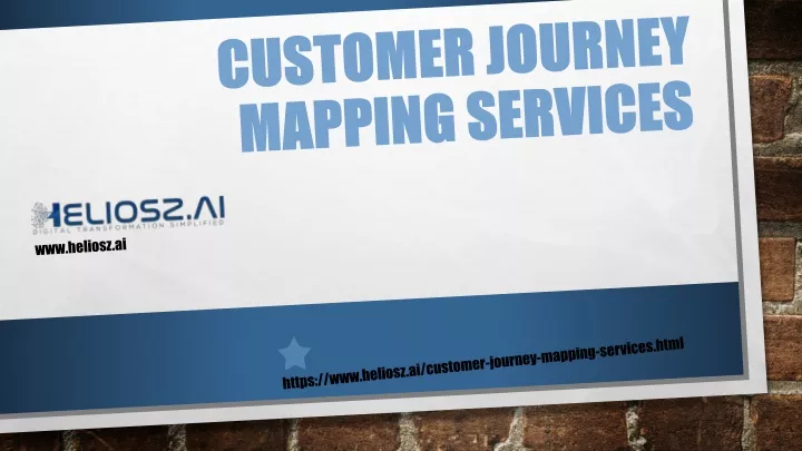 customer journey mapping services