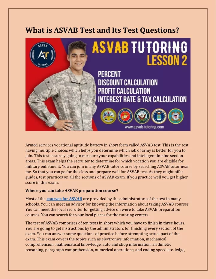 what is asvab test and its test questions
