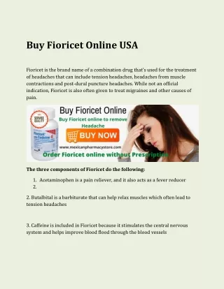 Buy Fioricet online without prescription