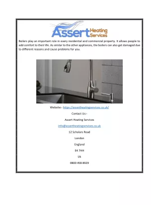 Heating Engineer Hackney | Assertheatingservices.co.uk