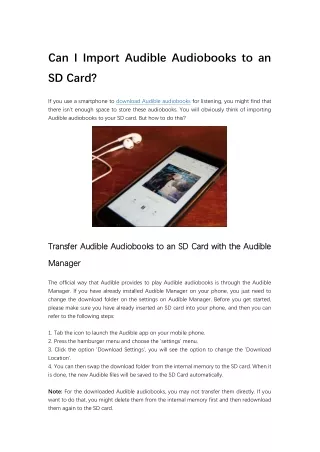 can i import audible audiobooks to an