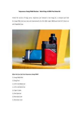 vaporesso swag px80 review next king