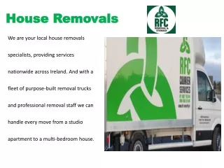 House Removal Services | RFC Removals And Storage