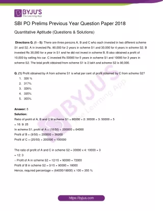 sbi po prelims previous year question paper 2018