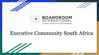 Executive Community South Africa