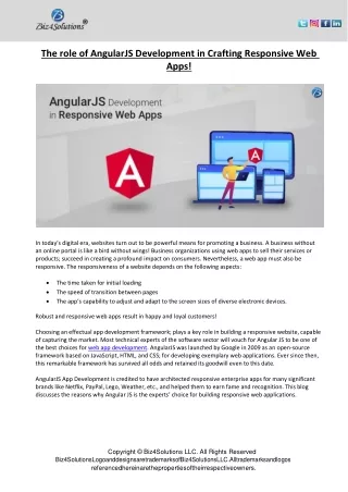 the role of angularjs development in crafting
