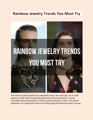 Rainbow Jewelry Trends You Must Try