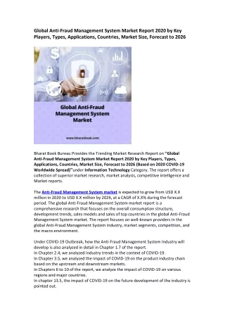 global anti fraud management system market report