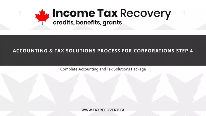 accounting tax solutions process for corporations