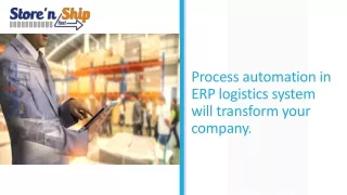 Process automation in ERP logistics system will transform your company.
