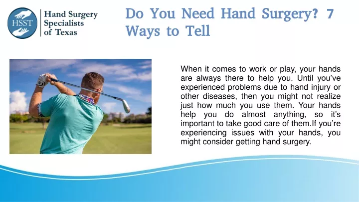 do you need hand surgery 7 ways to tell