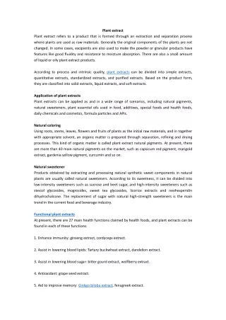 plant extract