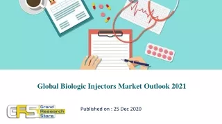 global biologic injectors market outlook 2021