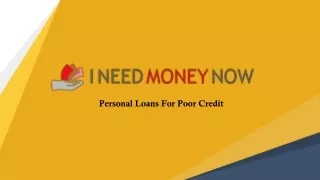 Looking For Personal Loans For Poor Credit?