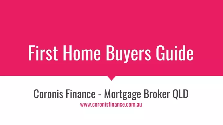 first home buyers guide
