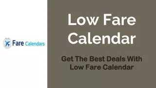 Low Fare Calendar