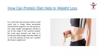 How Can Protein Diet Help in Weight Loss