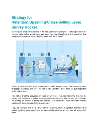 strategy for retention upselling cross selling using survey rocket