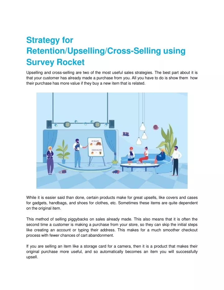 strategy for retention upselling cross selling using survey rocket