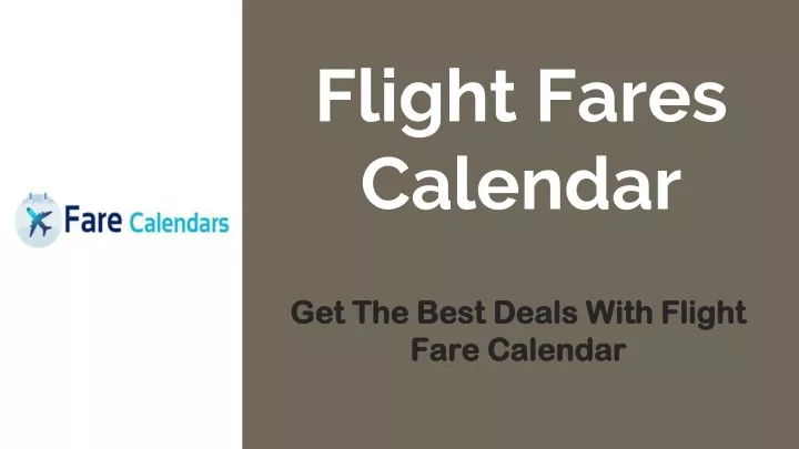 flight fares calendar