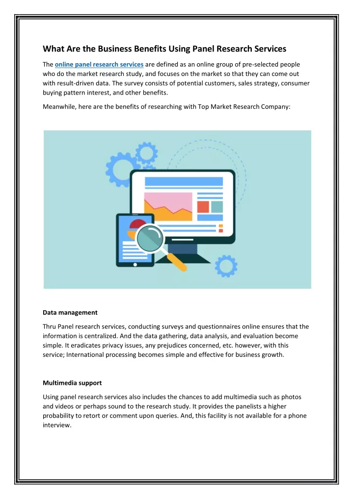 what are the business benefits using panel