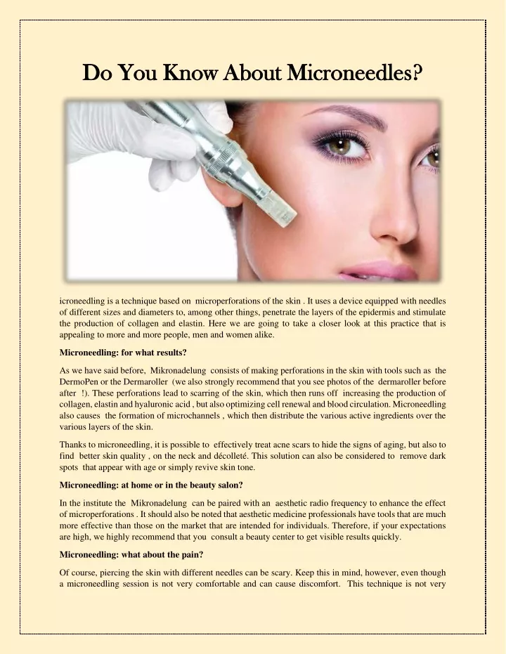 do you know about microneedles do you know about