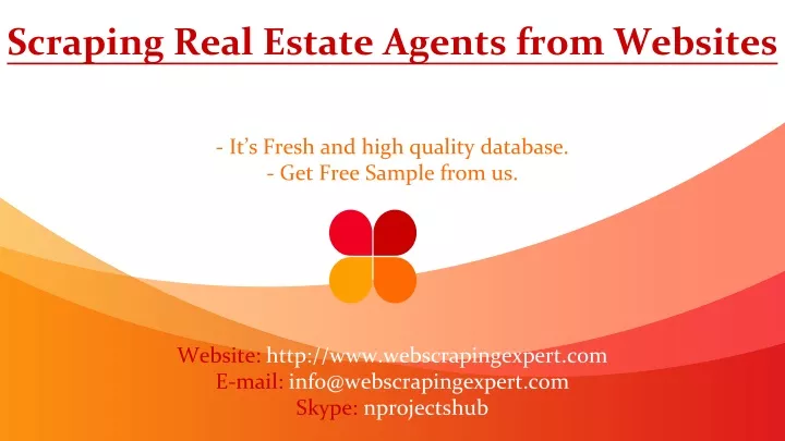 scraping real estate agents from websites