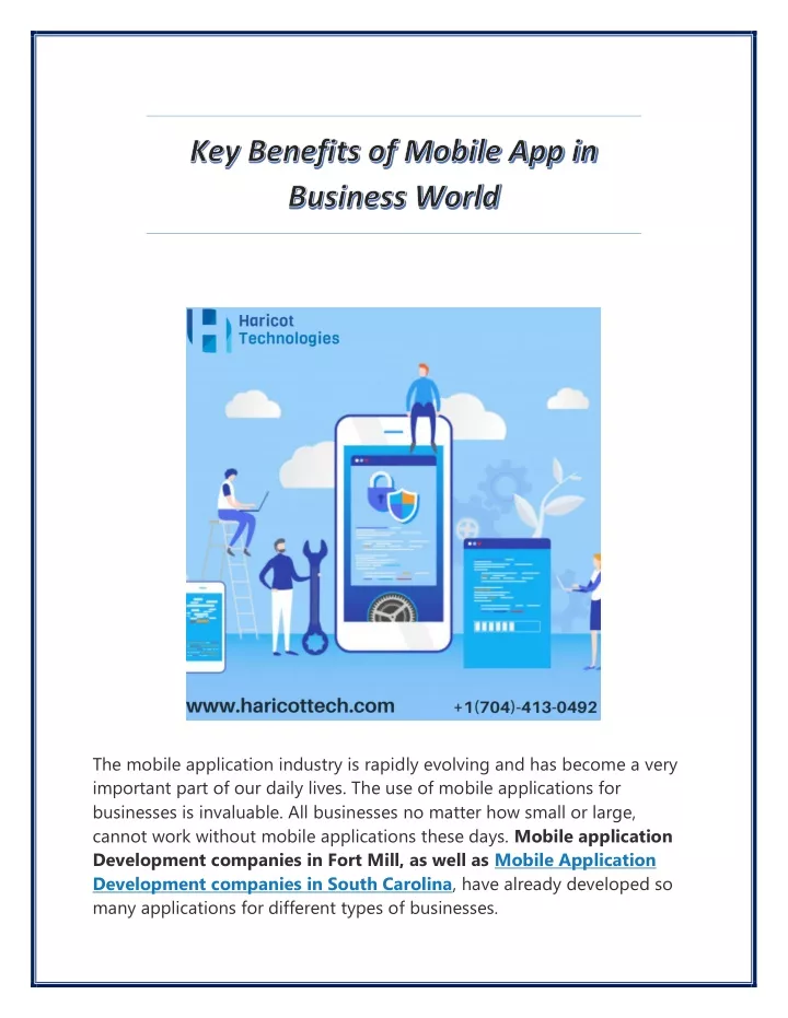the mobile application industry is rapidly