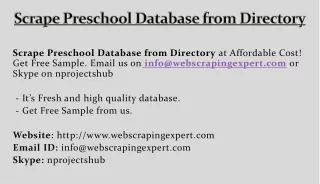 scrape preschool database from directory