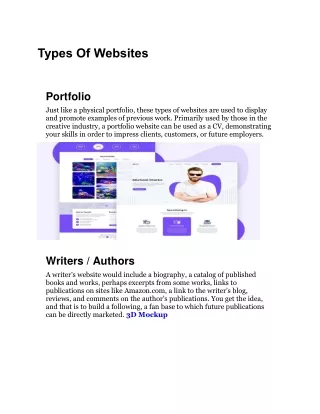 Types Of Websites