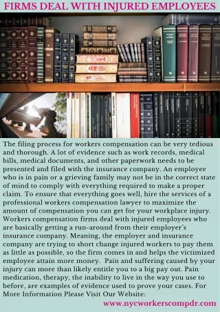 Firms Deal With Injured Employees