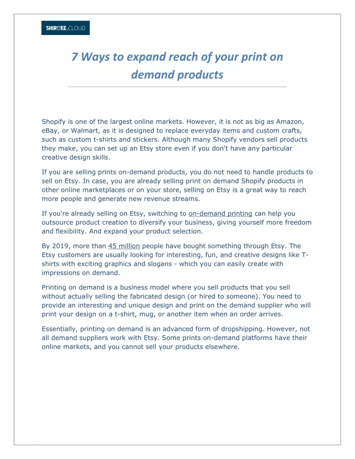 7 ways to expand reach of your print on demand