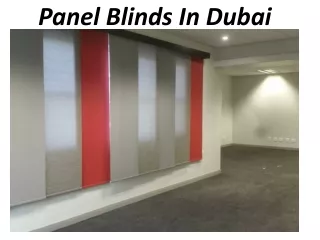 Panel Blinds In Dubai