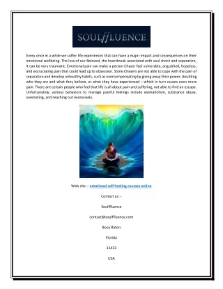 Emotional Self-Healing Courses Online | Soulffluence.com