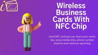 Wireless Business Cards With NFC Chip by iCard
