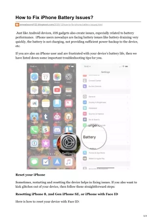 how to fix iphone battery issues