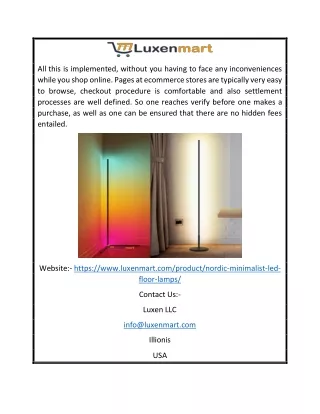 Minimal Led Floor Lamp | Luxenmart.com
