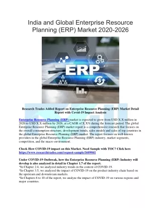 india and global enterprise resource planning