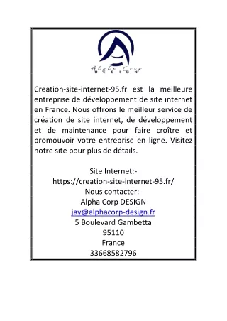 Agence de création de site internet | Creation-site-internet-95.fr