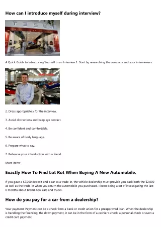 Buying A New Car Checklist