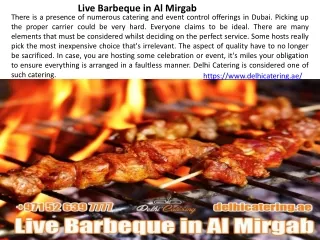 live barbeque in al mirgab