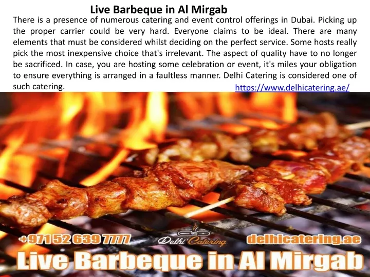 live barbeque in al mirgab