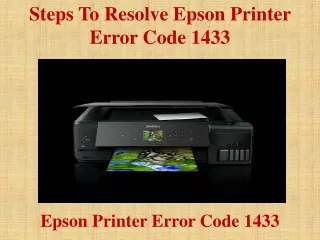 steps to resolve epson printer error code 1433