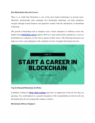 best blockchain jobs and careers