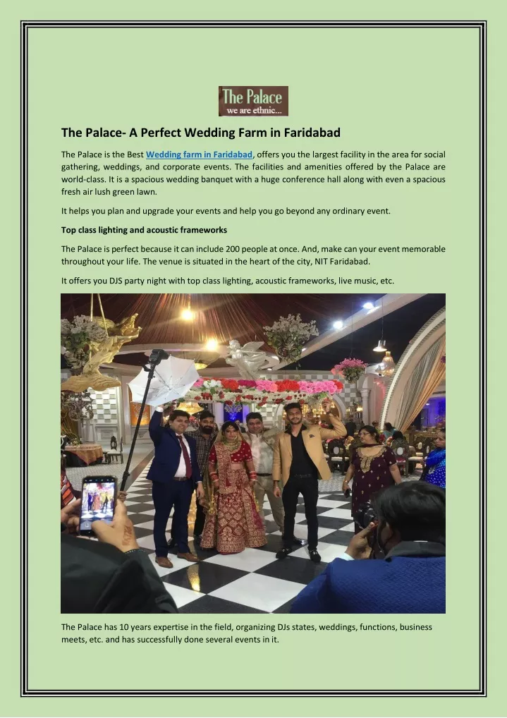 the palace a perfect wedding farm in faridabad