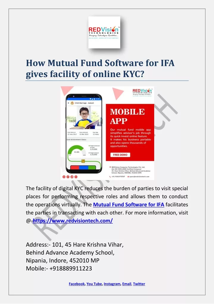 how mutual fund software for ifa gives facility