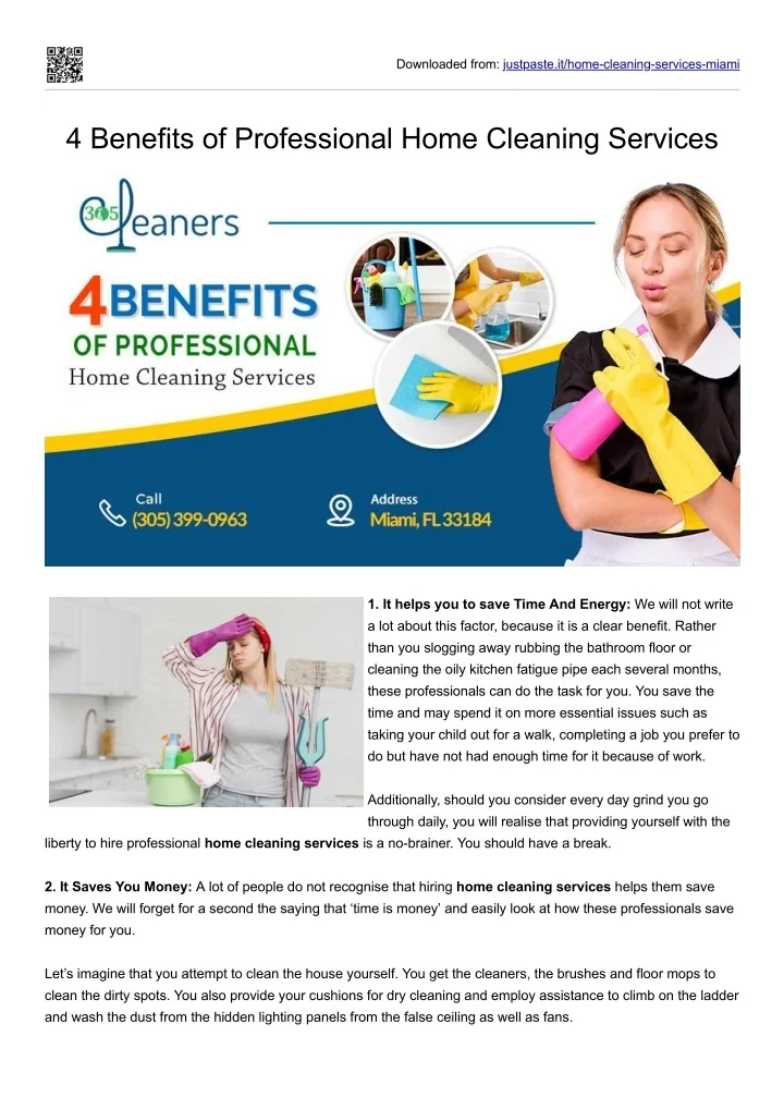 PPT - 4 Benefits of Professional Home Cleaning Services PowerPoint ...