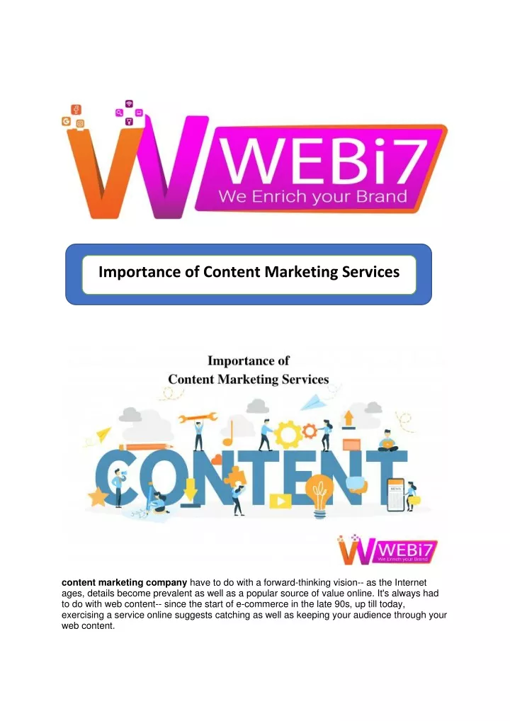 importance of content marketing services