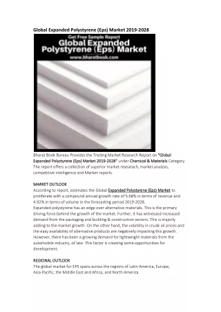 global expanded polystyrene eps market 2019 2028
