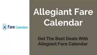 Allegiant Fare Calendar